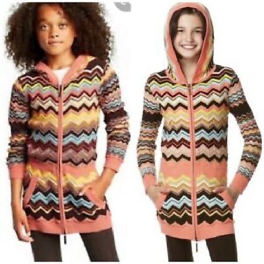 Missoni For Target Girl’s Hooded Sweater Full Zip